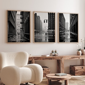 Monochrome New York City Photography Print Set: Urban Wall Art (Digital Download)