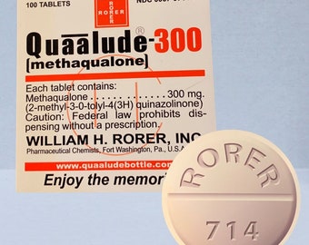 Quaalude Magnets, Rorer 714 Magnets, Methaqualone Magnets To Put On Freezer, Desk, Table, Or Work Notes, 1 order = 2 magnets
