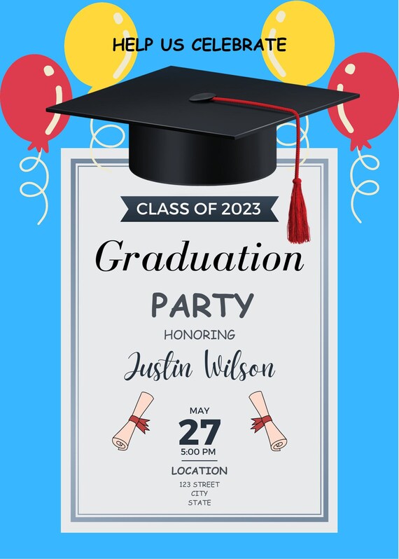 Graduation Party Flyer Templates