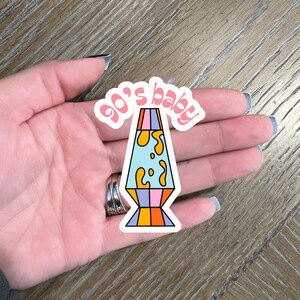 90's Baby Lava Lamp Sticker l 90's Kid Sticker l Lava Lamp Sticker