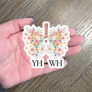 Sticker YH WH Longen l Christelijke sticker l Bijbelsticker l Jezus-sticker l Yaweh-sticker