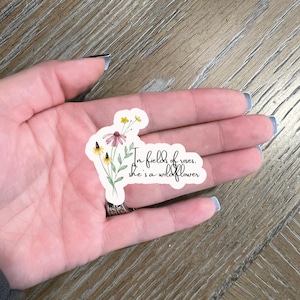 Sticker fleurs sauvages Dans un champ de roses l Sticker fleurs sauvages l Sticker fleurs l Sticker Kindle l Sticker ordinateur portable l Sticker verre