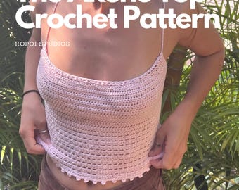 Haakpatroon The Akene Top / zomer, hippie, boho strandbreisel, gemakkelijk voor beginners pdf-bestand