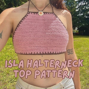 isla halterneck boho summer festival  crochet easy beginner pattern PDF downloadable