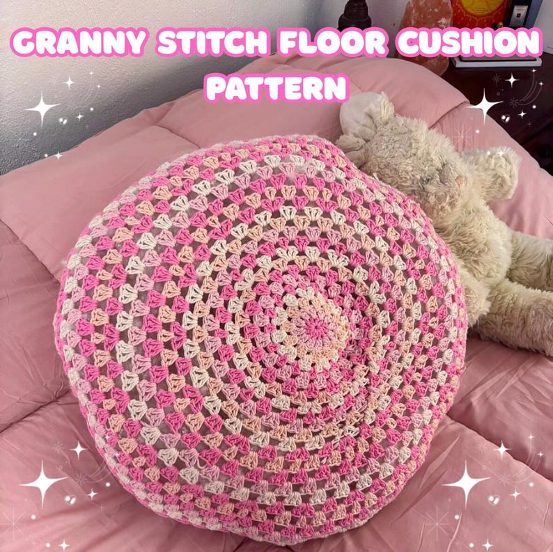 Granny Stitch Floor Cushion Crochet Pattern | PDF Crochet Pillow ...
