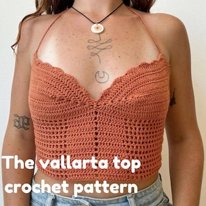 The vallarta shell top boho summer festival  crochet easy beginner pattern PDF downloadable