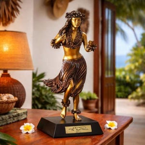 Kim Taylor Reece Cold Cast Resin Kane Kahiko “ancient Hula” Statue
