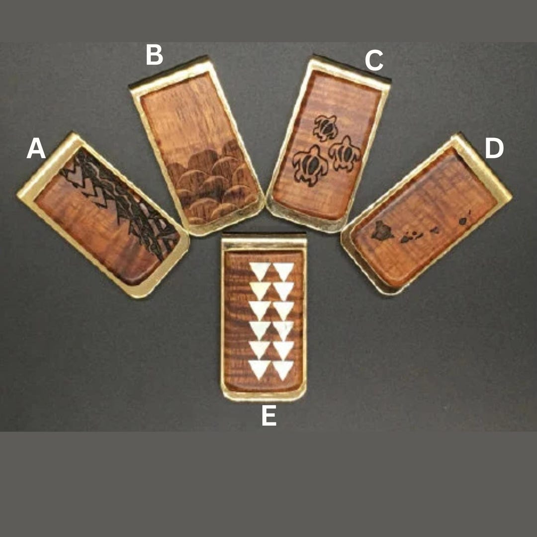 Unahi Pattern Articles spécialisés, motifs gravés d'une pince à billets koa (tatouage ...