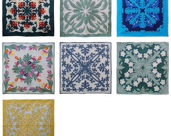 Hand Quilted Hawaiian Wall Hanging (42x42)