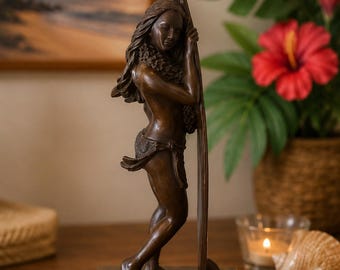 Kim Taylor Reece Bronze Hula Statue: Moe Kahakai 