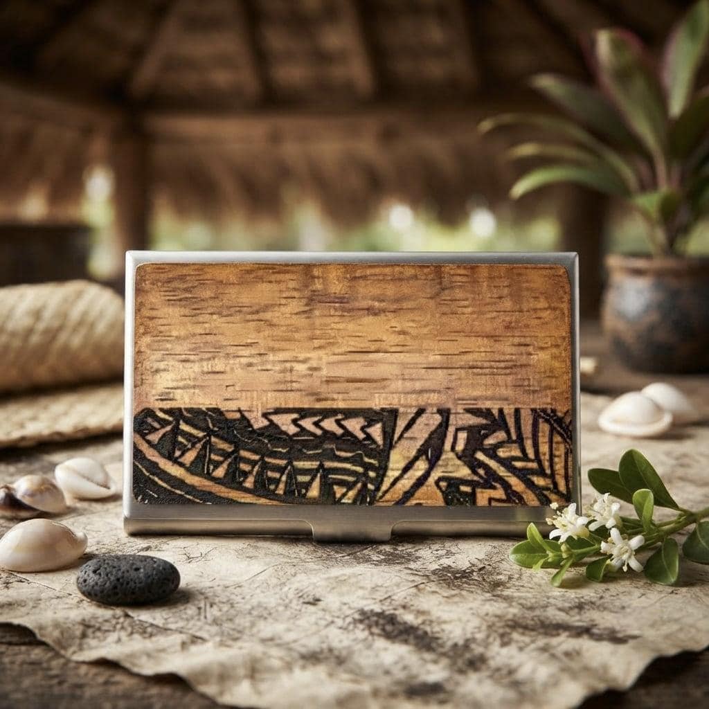 Unahi Pattern Specialty Items, Koa Business Card Case Engraved Designs (unahi, Tattoo ...