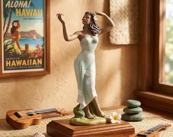 MINI Dashboard Hula Doll | Leilani Ukulele | Resin | Tiki Bar