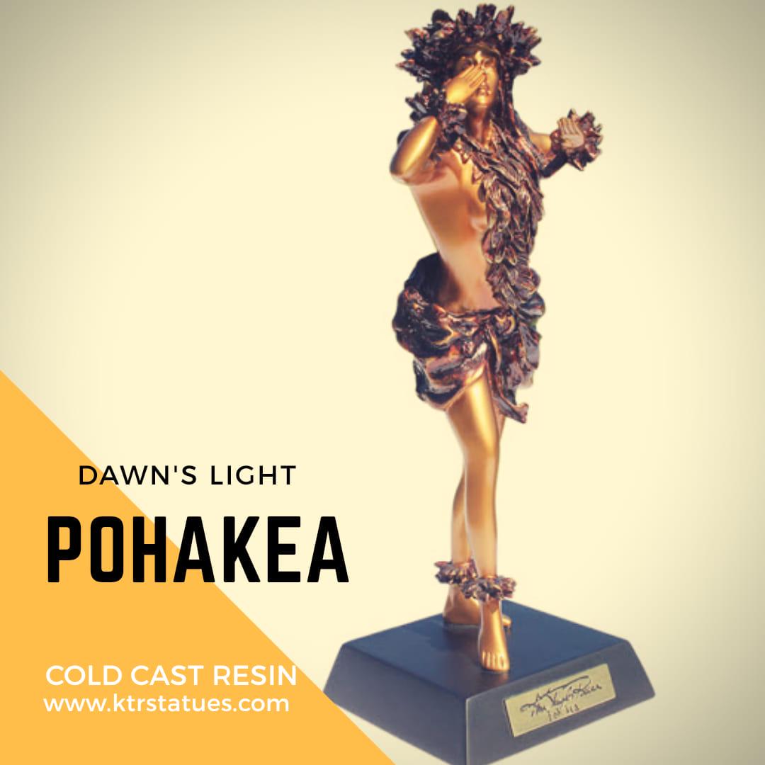 Kim Taylor Reece Cold Cast Resin Statue Pohakea “dawn's Light