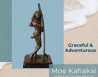 Kim Taylor Reece Bronze Hula Statue: Moe Kahakai 