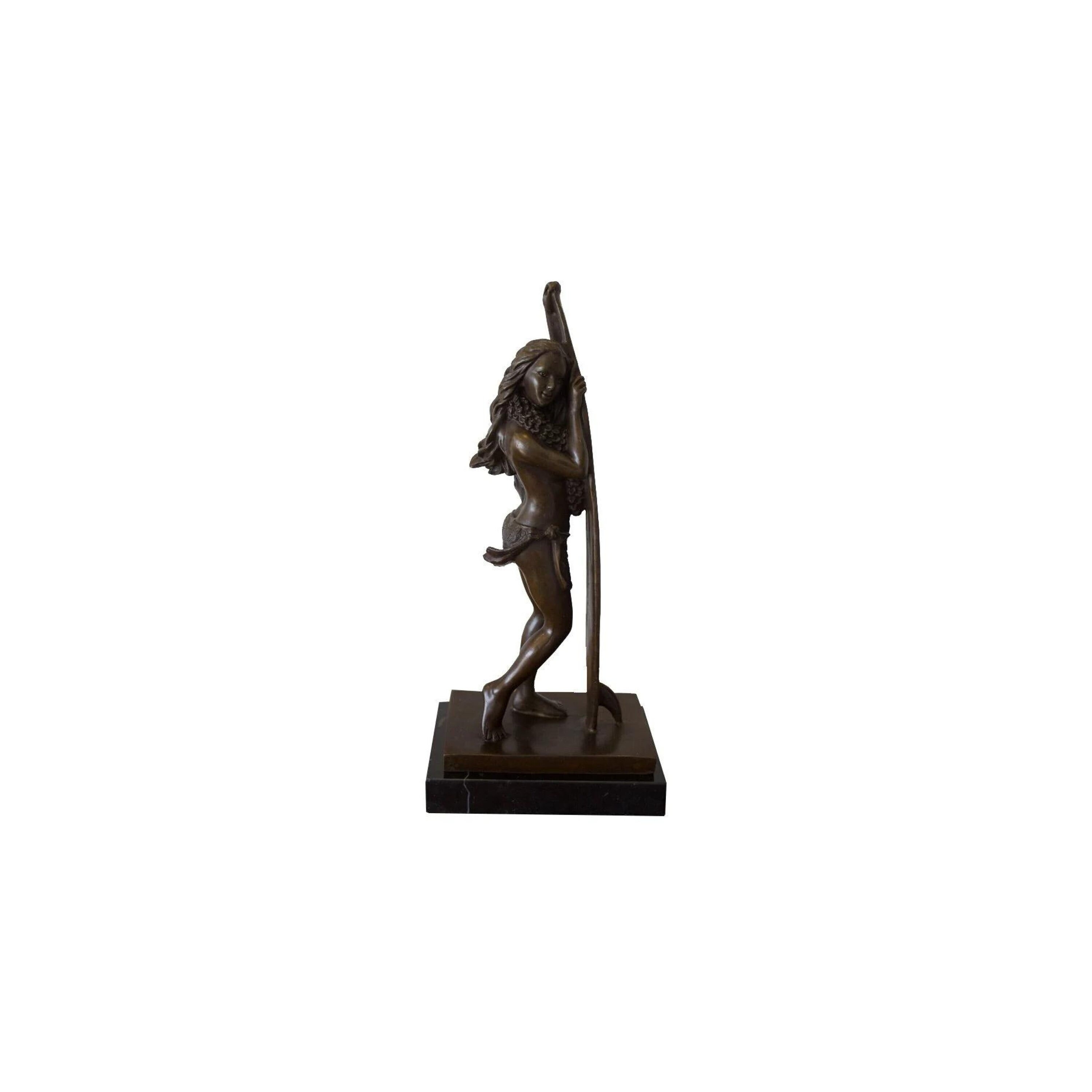 Kim Taylor Reece Bronze Hula Statue: Moe Kahakai 