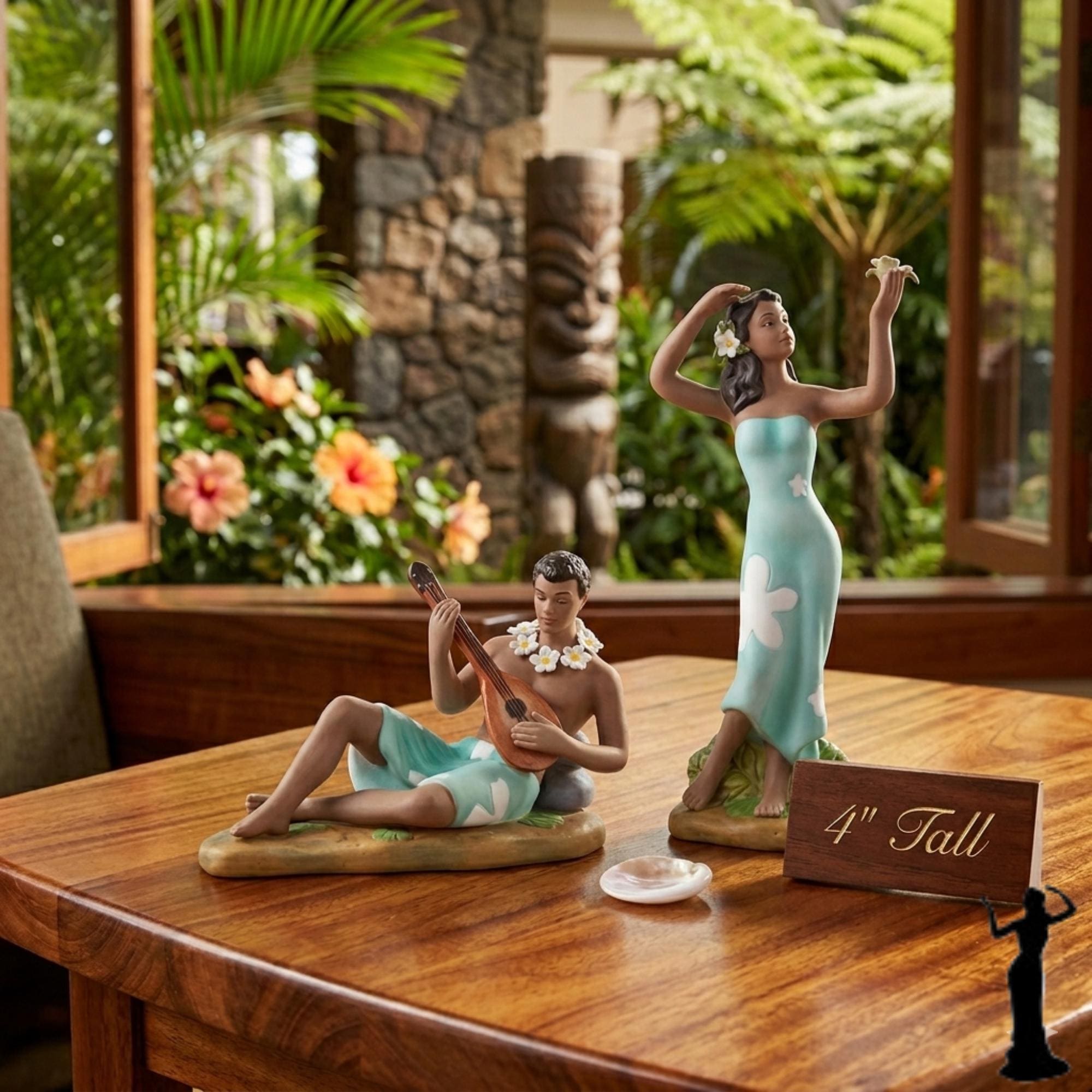 陶器製 置物 アメリカ　ハワイ　USA オブジェ　サーフィン　ヴィンテージ　花器 Hawaiian Ceramic Figurines - Etsy