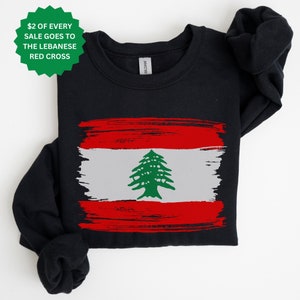 Save Lebanon Unisex Crewneck Sweatshirt, Lebanese Flag Sweatshirt, Lebanon Hoodie, Beirut Sweatshirt, Lebanon Donation, Lebanese Gift