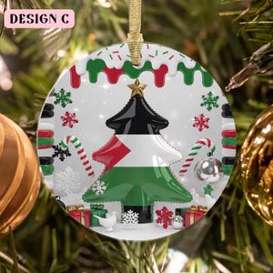3D Styled Palestine Acrylic Ornament, Palestine Inflated Ornament, Free Palestine Puffy Ornament, Gift For Palestinian, Palestine Donation