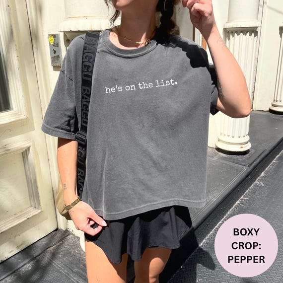 FDT He's On The List Unisex Comfort Colors Tee & Boxy Crop, Anti Trump, Trump Epstein Files, Liberal Protest Activist Leftist, Trump Felon