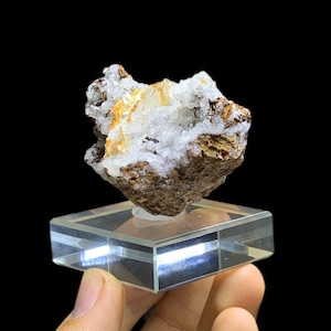 Blue Barite With Goethite & Limonite From Sidi Lahcen Nador Morocco - 6x4x4 cm - Rare Moroccan Mineral Specimen -