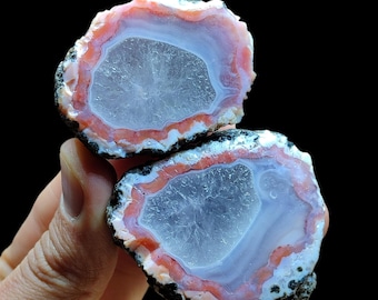 Marokkaanse agaat-geode van Sidi Rahal – gepolijste natuurlijke agaat 177 g | 7 x 5 x 5 cm