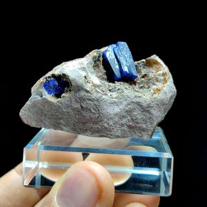 Azurite Crystal from Kerrouchen, Khenifra, Morocco | Natural 58g Specimen (5.5x4x2 cm)