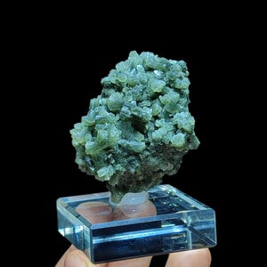 Prehnit Brokkoli Gruppe von Imilchil Marokko | 6x5x4cm | Roher Grüner Kristall | Heilstein | Natürliches Mineral