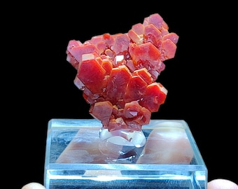 Vanadinite Crystals from Mibladen, Midelt, Morocco – 4.5x4x2 cm | 33g Rare Mineral Specimen