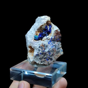 Azurite with Malachite from Kerrouchen, Khenifra, Morocco – Rich Blue-Green Mineral 6x5x3 cm, 86g
