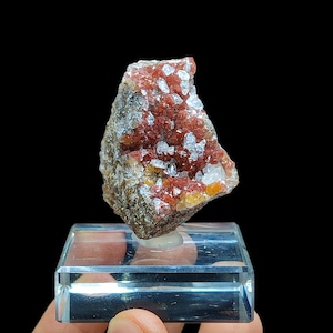 Manganese with Quartz & Calcite Crystal Cluster from Taouz, Morocco – Rare Mineral Specimen 6x4x3 cm
