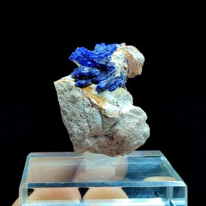 Azurite on Matrix | Kerrouchen, Morocco | 4x3x1.5cm | 24g Mineral Specimen&quot;