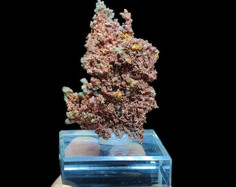 Ejemplar de cobre nativo marroquí: Colección de minerales de la mina Bounhas (6,5 x 5 x 2,5 cm)