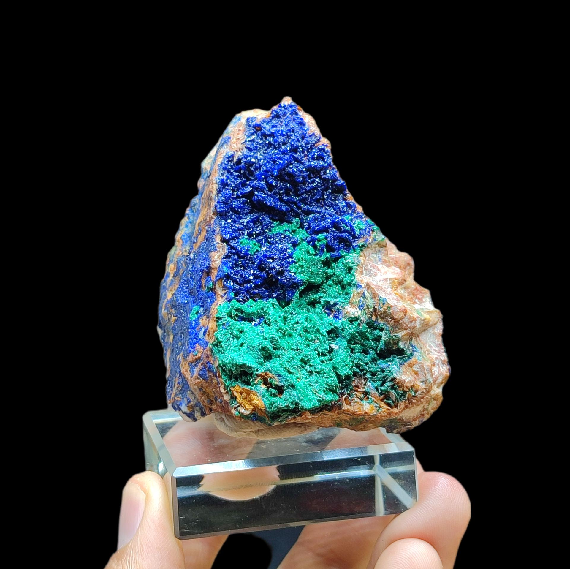 アズライトとマラカイトの結晶標本 257g | モロッコ、シディ・アヤド