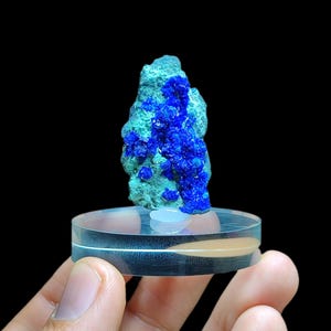 Azurite on Malachite from Oumjrane, Morocco – Vibrant Blue-Green Mineral 5x2.5x1.5 cm, 20g
