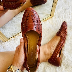 Mexican Huarache Sandals - Boho- Hippie - Vintage - Mexican - Leather - Shoes - Handmade - Gift for her - gift for mom - comfortable shoes