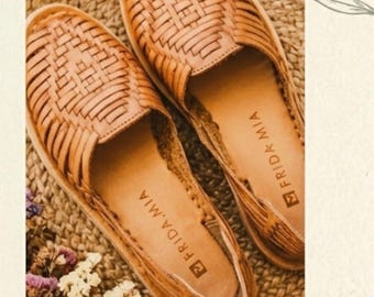 Mexican Huarache Sandals - Boho- Hippie - Vintage - Mexican - Leather - Shoes - Handmade - Gift for her - gift for mom - fall shoes
