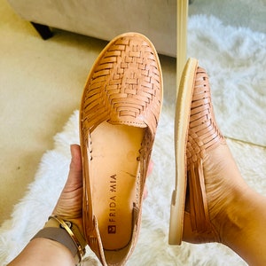Mexikanska Huarache-sandaler - Boho- Hippie - Vintage - Mexikanska - Läder - Skor - Handgjorda - Present till henne - present till mamma - Black Friday-erbjudande bild 8