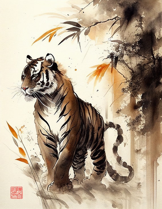 Chinese Tiger Painting