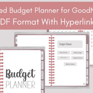 Undated Budget Planner for GoodNotes I Instant PDF Download I Hyperlinked Pages I Minimalist Planner I Budget and Finance Trackers