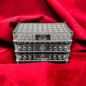 50rd reloading tray, reloading block, custom reloading tray, stackable reloading tray, bullet tray, creedmoore, winchester, ammo tray