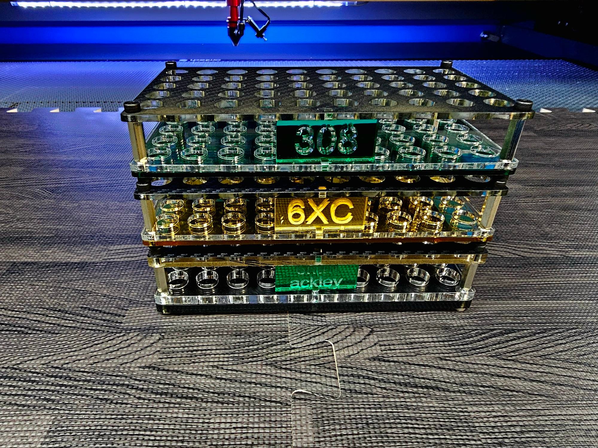 50rd Reloading Tray, Reloading Block, Custom Reloading Tray, Stackable ...