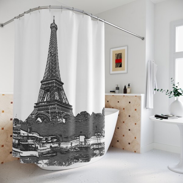 Paris Shower Curtain Etsy