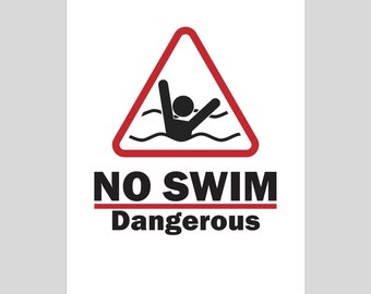 no swimming sign printable