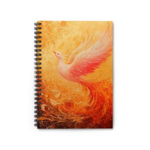 Phoenix Spiral Notebook - Fire Bird Journal | Ruled Line | Inspirational Gift for Students & Writers | Artistic Stationery