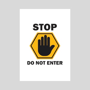HALT Do Not Enter Schild - A4 Größe, druckbare JPG & PDF, Warnschild für Sperrbereiche, Sicherheitshinweis, Kein Eintrag Schild für den Arbeitsplatz