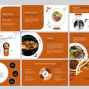 Food PowerPoint Presentation Template | Minimal & Elegant Design - Instant Download | PowerPoint Background