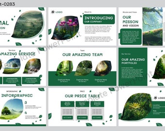 Minimal Nature PowerPoint Presentation Template, Editable [9 slides]