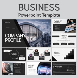 Company Profile PowerPoint Template - Best Company Overview & Presentation Slides - Editable PPT for Business