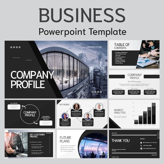 Company Profile PowerPoint Template - Best Company Overview & Presentation Slides - Editable PPT for Business