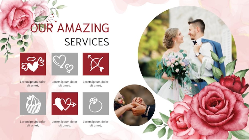 Wedding Presentation Powerpoint Template - Editable Slideshow for ...